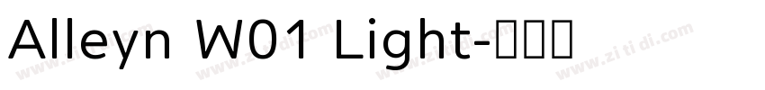 Alleyn W01 Light字体转换